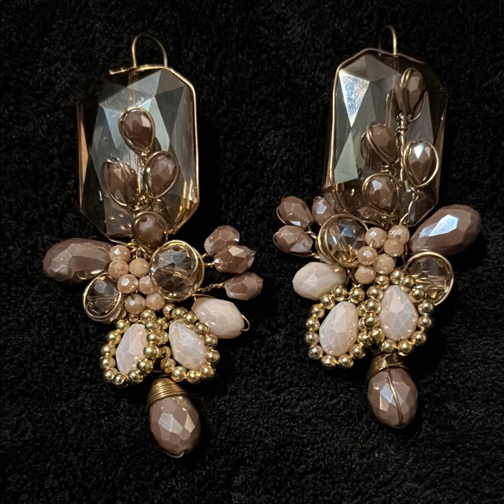 Elegant Beaded Statement Earrings